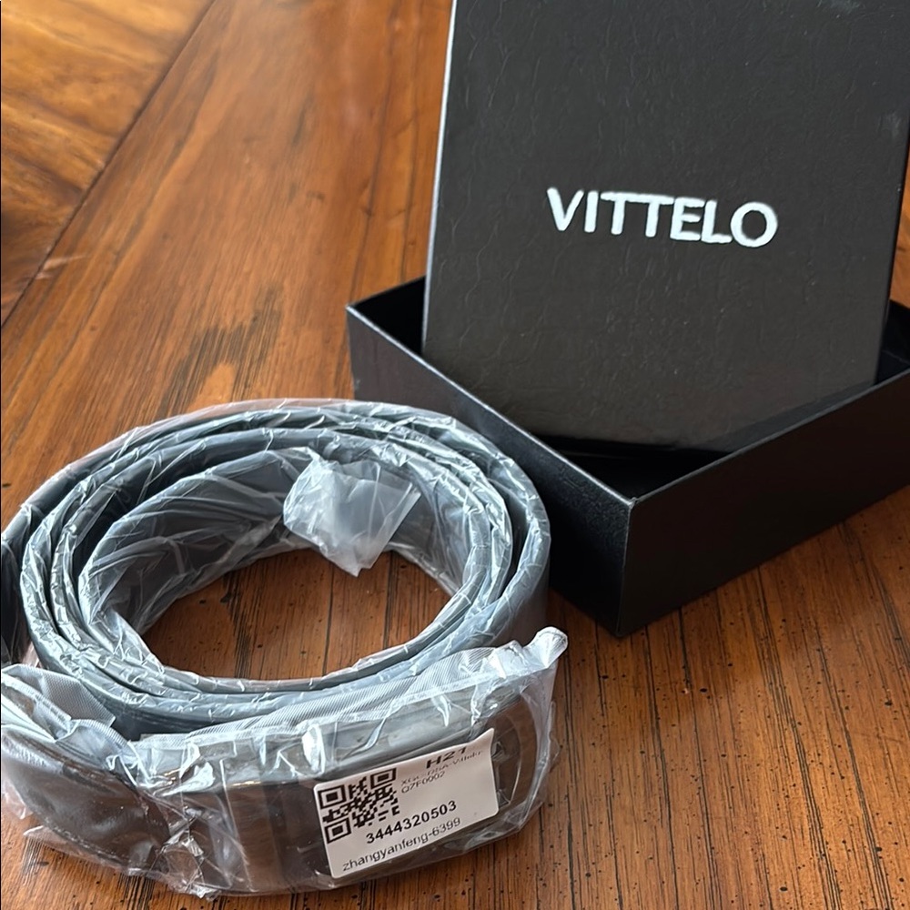 VITTELO black Leather Belt